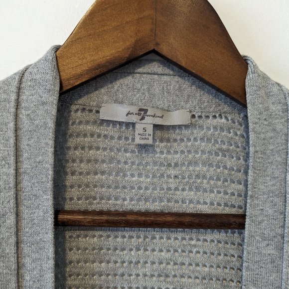 7 For all Mankind - Perforated grey cardigan - Sz S (fits M) - Picture 7 of 9